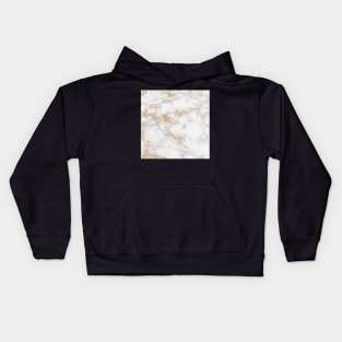 Golden Marble Effect Pattern Kids Hoodie